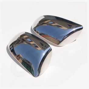 Spejlkappe 2 stk - SKODA OCTAVIA II Facelift rg. 2009-> - Rustfri stl krom