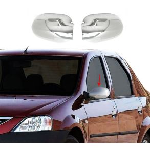 Spejlkappe 2 stk - DACIA LOGAN SEDAN RG. 2005-2007 - Rustfri stl krom