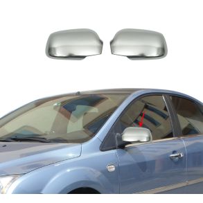 Spejlkappe 2 stk - Ford Fiesta V Hatchback rg. 2002-2009 - Satin Krom ABS Plastik