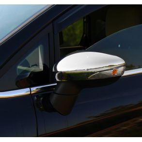 Spejlkappe 2 stk - FORD FIESTA VI Hatchback rg. 2009-> - Rustfri stl krom