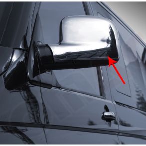 Spejlkappe 2 stk - VW Caddy rg. 2003-2009 - Krom ABS Plastik 