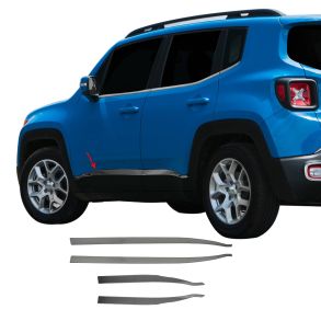 Sidelister - JEEP RENEGADE SUV rg. 2014-> - 4 stk. Rustfri stl mrk krom