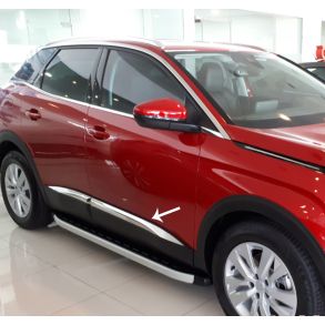 Sidelister - PEUGEOT 3008 RG. 2016-> - 4 stk. Rustfri stl krom