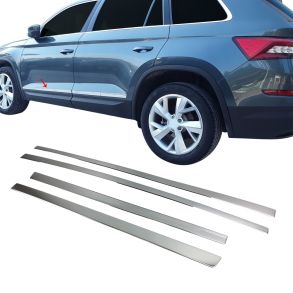 Sidelister - SKODA KODIAQ rg. 2017-> - 4 stk. Rustfri stl krom