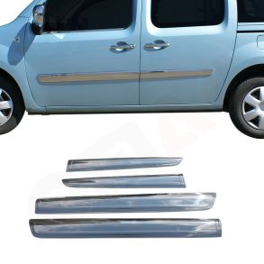 Sidelister - RENAULT KANGOO II 2008-2011  - 4 stk. Rustfri stl krom