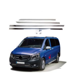 Sidelister - MERCEDES VITO W447 rg. 2014-> - 7 stk. Rustfri stl krom