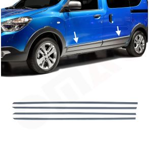 Sidelister Rustfri Stl - DACIA DOKKER rg. 2012-> - 4 stk