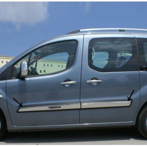 Sidelister - PEUGEOT PARTNER II & TEPEE rg. 2008-> - 4 stk. Rustfri stl krom