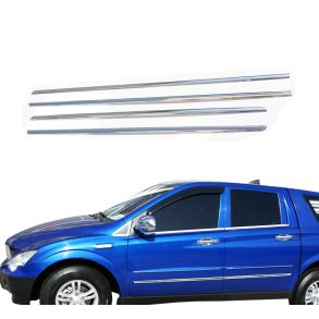 Sidelister - SSANGYONG ACTYON SPORTS rg. 2006-> - 4 stk. Rustfri stl krom