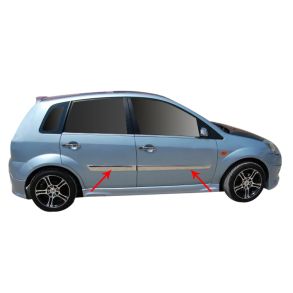 Sidelister - FORD FIESTA V FACELIFT Hatchback rg. 2006-2009 - 4 stk. Rustfri stl krom