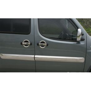 Sidelister - FIAT DOBLO I Facelift rg. 2006-> - 4 stk. Rustfri stl krom