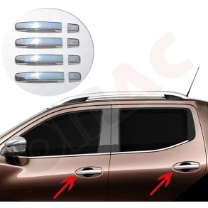Chrom Drhndtag Cover i Rustfri Stl - Nissan Navara D40 2006-> 4 stk. covers