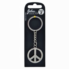 N�glering I Metal - Fast Vedh�ng (Peace tegn) - 1 stk.