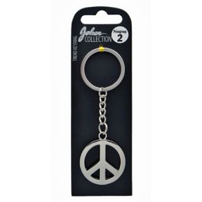 Nglering I Metal - Fast Vedhng (Peace tegn) - 1 stk.