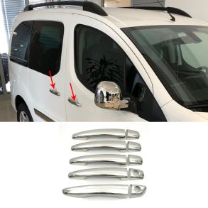 Chrom Drhndtag Cover i Rustfri Stl - PEUGEOT PARTNER 2016->