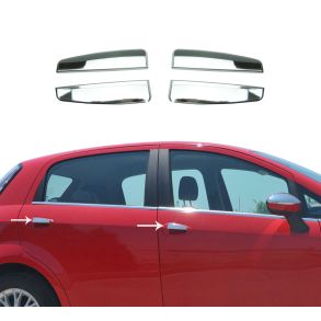 Chrom Drhndtag Cover i Rustfri Stl - Fiat Linea Sedan 2007->