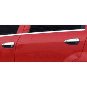 Chrom D�rh�ndtag Cover i Rustfri St�l - Fiat Linea Sedan 2007->