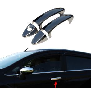 Chrom Drhndtag Cover i Rustfri Stl - Ford Fiesta VI Hatchback 2009->