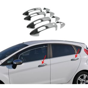 Chrom Drhndtag Cover i Rustfri Stl - Ford Fiesta IV Hatchback 2009->