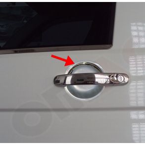 Chrom Drhndtag Cover i Rustfri Stl - VW T5 Transporter 2003-2015