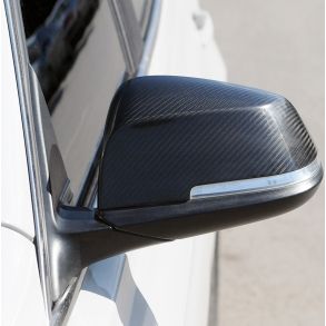 Spejlkappe 2 stk - BMW X1 rg. 2009-> - Sort Carbon