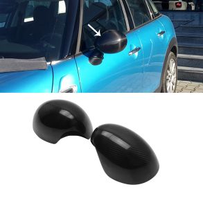 Spejlkappe 2 stk - Mini Cooper (F55) rg. 2014-> - Sort Carbon