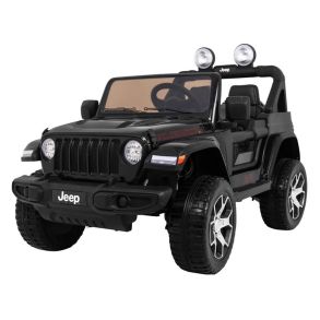 Elbil til b�rn - Jeep Wrangler Rubicon Sort - Med fjernbetjening, lys, lyd & musik