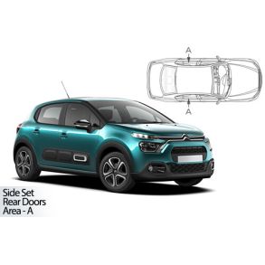 Solgardiner UV - Car Shades - Citroen C3 5-Drs rg. 2016-> (Kun til sideruder)