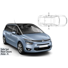 Solgardiner UV - Car Shades - Citroen C4 Grand Pic./C4 Grand Spacetourer 2014-> (Kun til sideruder)