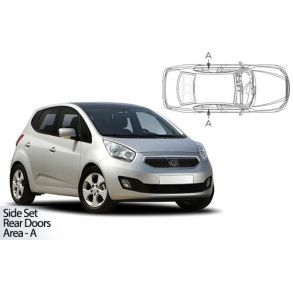 Solgardiner UV - Car Shades - KIA VENGA 5-Drs 2010-2019 (Kun til sideruder)