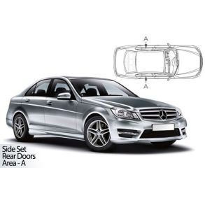 Solgardiner UV - Car Shades - MERCEDES C CLASS 4DR 2007-2013 (Kun til sideruder)