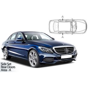 Solgardiner UV - Car Shades - MERCEDES C CLASS 4DR 2014-> (Kun til sideruder)
