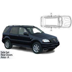 Solgardiner UV - Car Shades - MERCEDES M CLASS 5 SEATER 1998-2005 (Kun til sideruder)
