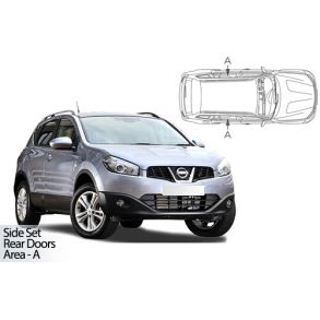 Solgardiner UV - Car Shades - NISSAN QASHQAI 5-Drs 2007-2013 (Kun til sideruder)