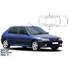 Solgardiner UV - Car Shades - PEUGEOT 306 5-Drs 1993-2002-> (Kun til sideruder)