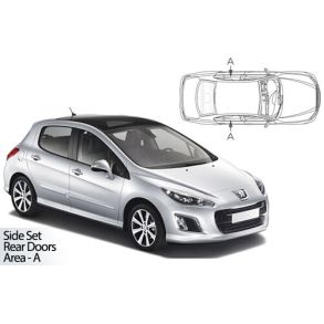 Solgardiner UV - Car Shades - PEUGEOT 308 5-Drs 2008-2013 (Kun til sideruder)