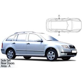 Solgardiner UV - Car Shades - SKODA FABIA ESTATE 2001-2006 (Kun til sideruder)