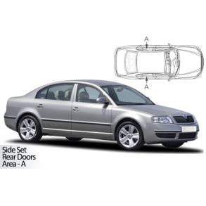 Solgardiner UV - Car Shades - SKODA SUPERB 4-Drs 2002-2008 (Kun til sideruder)