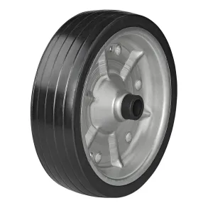 Reservehjul med stor metalflg til nsehjul 220x65 mm - Med massiv gummidk - Brevene 500 kg.