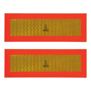 Refleksfolie ECE70 godkendt - R�d & Gul 2 Stk - Str. 565 x 196 mm