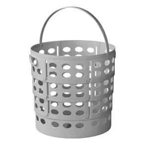 Vaskekurv sammenklappelig med hndtag - Ideel til camping - Lysegr
