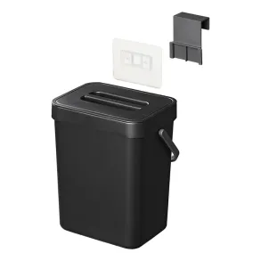 Affaldsspand med lg og nedfldet hndtag 5 liter - ProPlus - Sort inkl. beslag