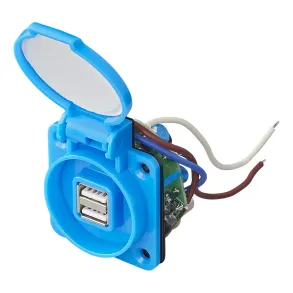 Stikdse til indbygning 230V - 2x USB-A udtag - 2100 mA / maks. 5V