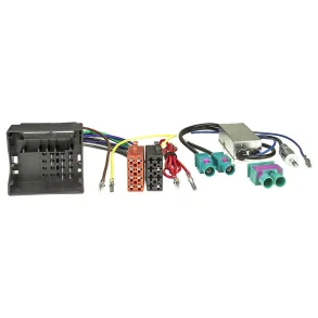 Isostik M/ Antenne adapter dobbelt Fakra & Quadlock til ISO - Audi/Seat/Skoda/VW rg. 2003->