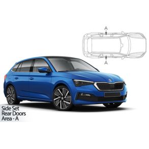 Solgardiner UV - Car Shades - Skoda Scala 5-Drs rg. 2019-> (Kun til sideruder)