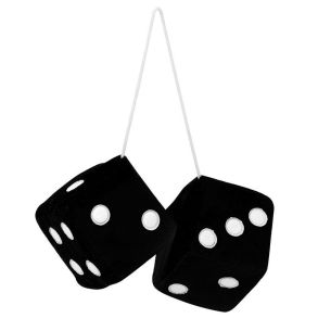 Terninger - Sort - 9x9 cm