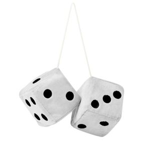 Terninger - Hvid - 9x9 cm