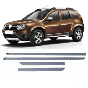 Sidelister - Dacia Duster 2010-> - 4 stk. Rustfri stl krom