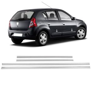 Sidelister - Dacia Sandero 2008-2012 - 4 stk. Rustfri stl krom