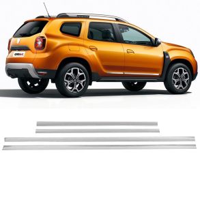 Sidelister - Dacia Duster 2012-2018 - 4 stk. Rustfri stl krom